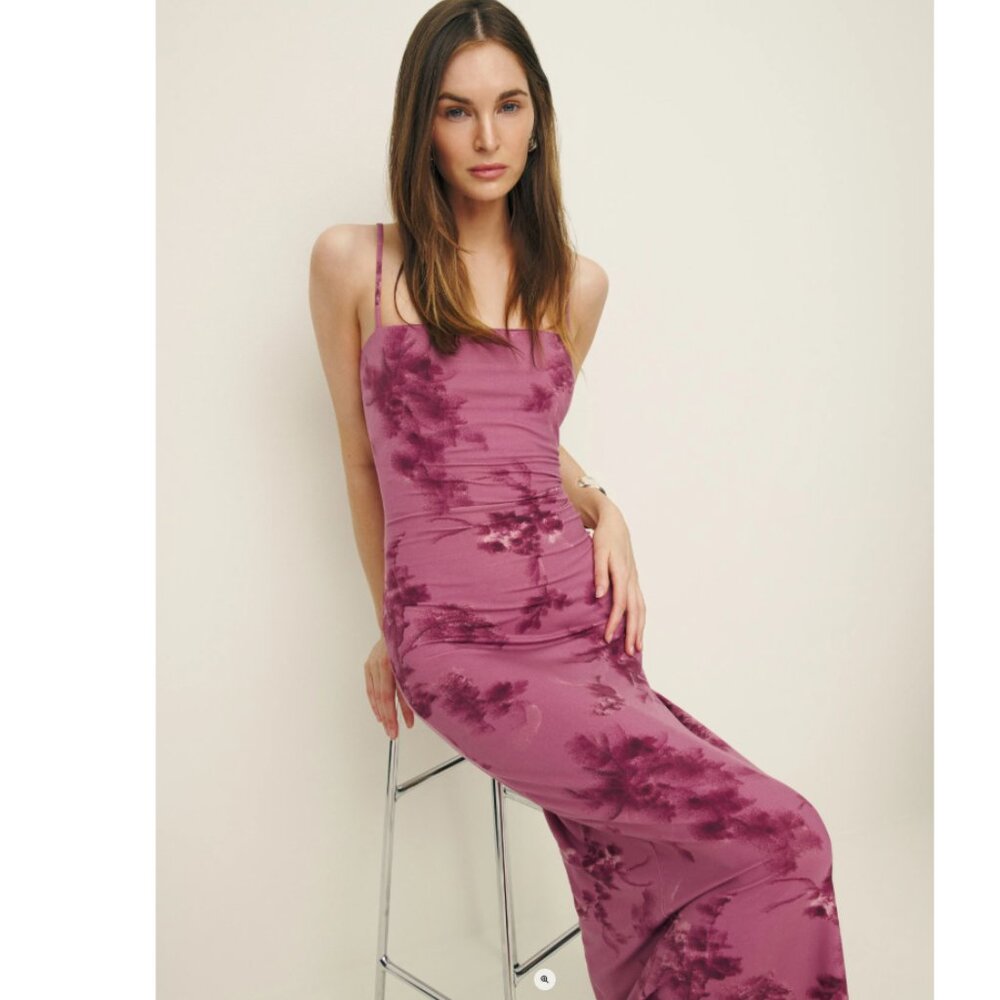 Reformation Elise Knit Dress - Hothouse Rose